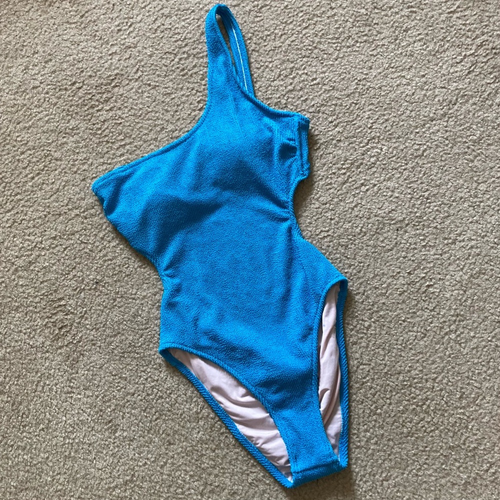 SHADE & SHORE one-shoulder swimsuit with stomach cutouts - one piece